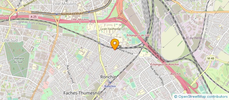 localisation de l'entreprise MADAME PAULINE DESCAMPS  RONCHIN