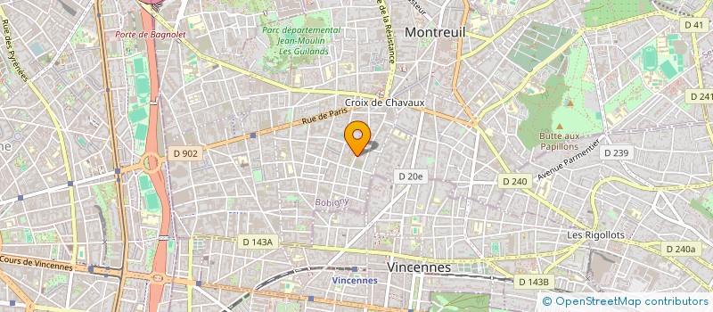 localisation de l'entreprise MADAME PAULINE DUMAS  MONTREUIL