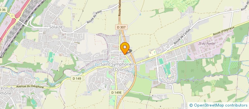 localisation de l'entreprise MADAME PAULINE DUMEZ  SAINT-SYMPHORIEN-D'OZON