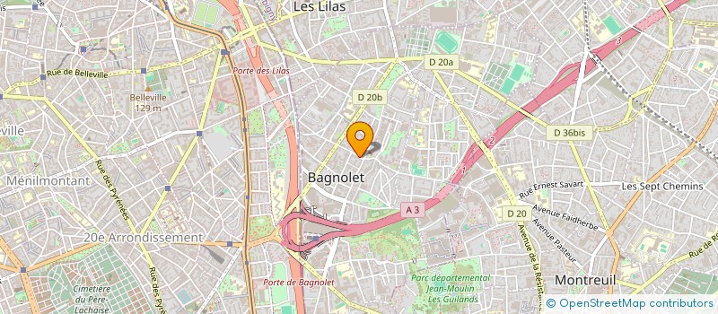 localisation de l'entreprise MADAME PAULINE DUPONT à BAGNOLET