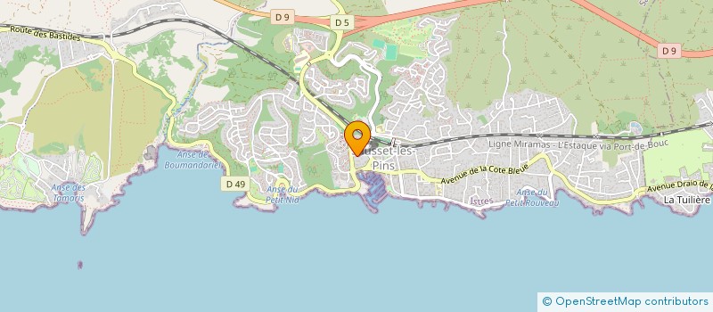 localisation de l'entreprise MADAME PAULINE FAUQUE  SAUSSET-LES-PINS