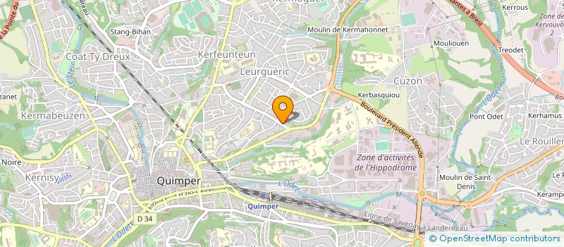 localisation de l'entreprise MADAME PAULINE FERRE à QUIMPER