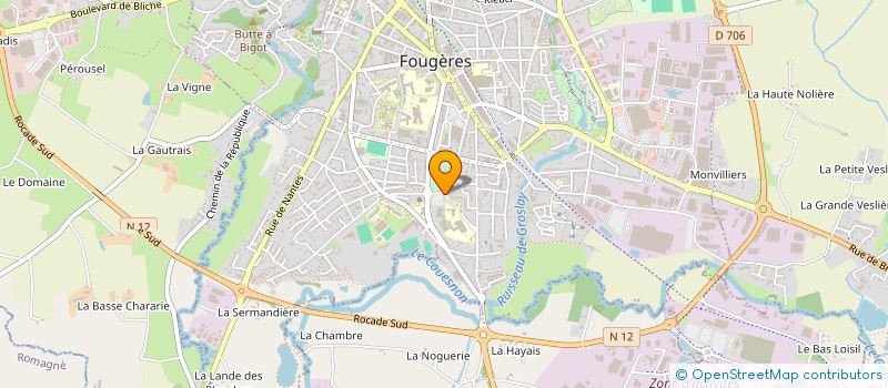 localisation de l'entreprise MADAME PAULINE FOURNIER  VITRE