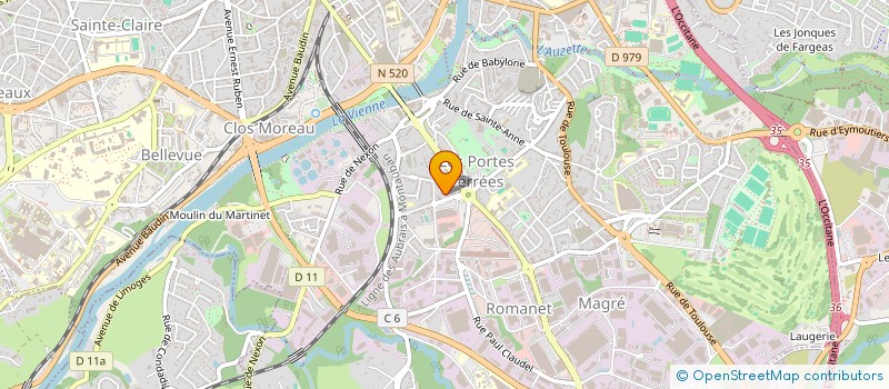 localisation de l'entreprise MADAME PAULINE GARNIER à LIMOGES