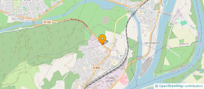 localisation de l'entreprise MADAME PAULINE GERLAND  LA VOULTE-SUR-RHONE