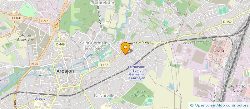 localisation de l'entreprise MADAME PAULINE GESLIN à SAINT-GERMAIN-LES-ARPAJON