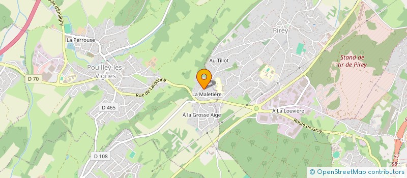 localisation de l'entreprise MADAME PAULINE GIRARDET  POUILLEY-LES-VIGNES