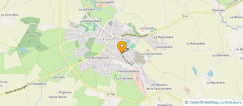 localisation de l'entreprise MADAME PAULINE GIRAUDET à LA GAUBRETIERE