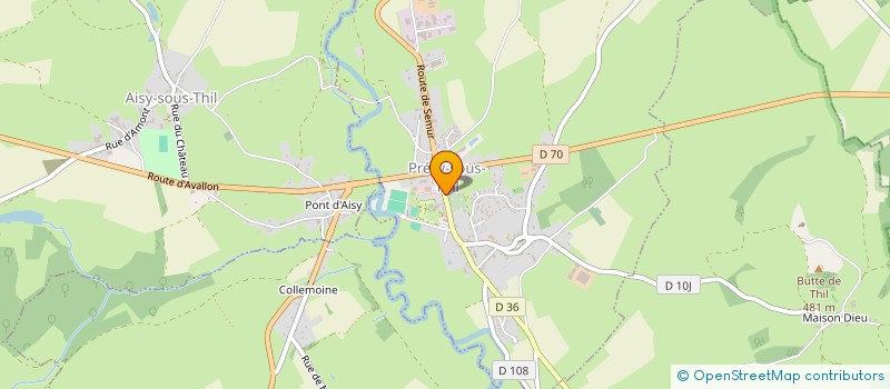 localisation de l'entreprise MADAME PAULINE GREAULT  PRECY-SOUS-THIL