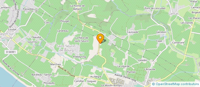 localisation de l'entreprise MADAME PAULINE GROLIER  PUGNAC