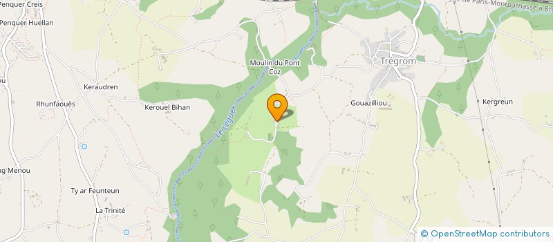 localisation de l'entreprise MADAME PAULINE GUEZOU  TREGROM