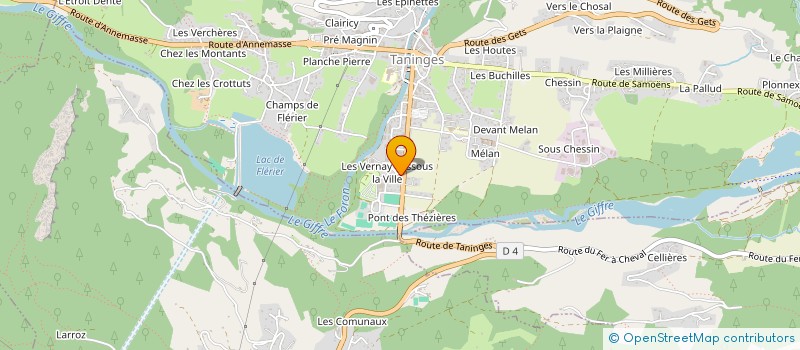 localisation de l'entreprise MADAME PAULINE GUILLEMAILLE  TANINGES