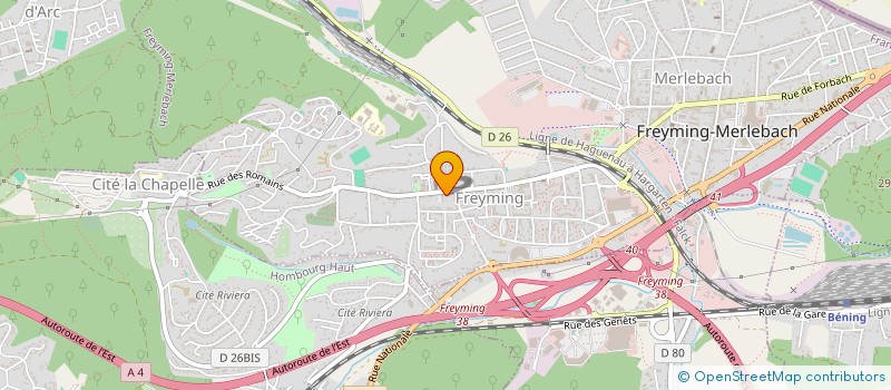 localisation de l'entreprise MADAME PAULINE GULDNER à FREYMING-MERLEBACH