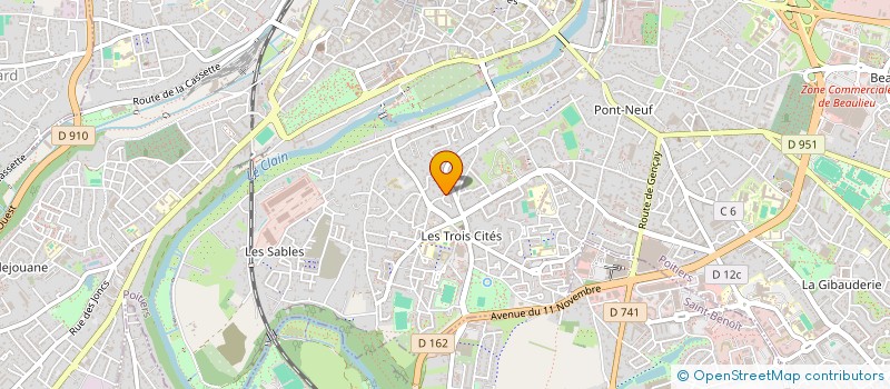 localisation de l'entreprise MADAME PAULINE HUBERT  POITIERS