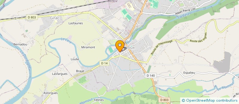 localisation de l'entreprise MADAME PAULINE HUTIN  BRETENOUX