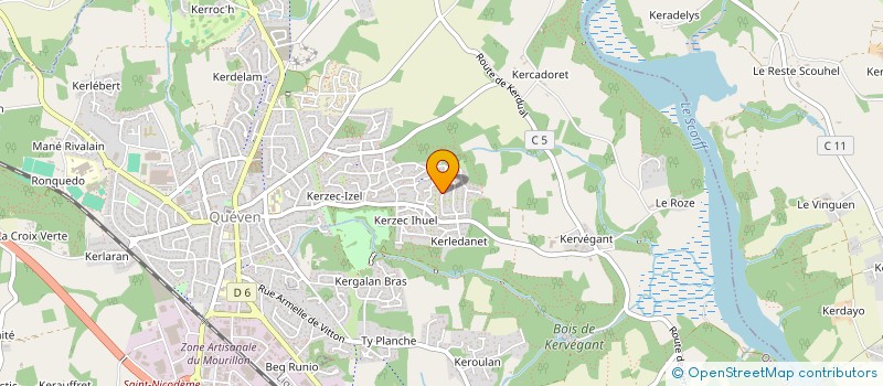 localisation de l'entreprise MADAME PAULINE JEANNIN  QUEVEN