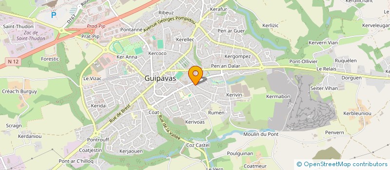 localisation de l'entreprise MADAME PAULINE JOSSELIN  GUIPAVAS