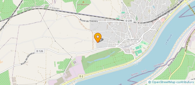 localisation de l'entreprise MADAME PAULINE JOUVE  ARAMON