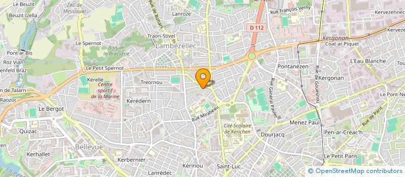 localisation de l'entreprise MADAME PAULINE KERGOAT à BREST