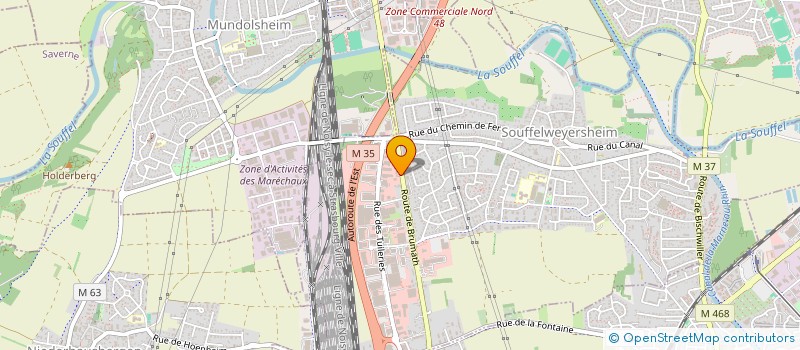 localisation de l'entreprise MADAME PAULINE KOLB  SOUFFELWEYERSHEIM