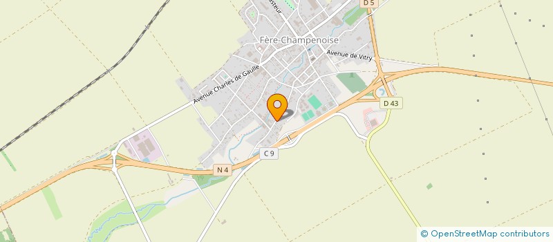 localisation de l'entreprise MADAME PAULINE LACOMBE  FERE-CHAMPENOISE