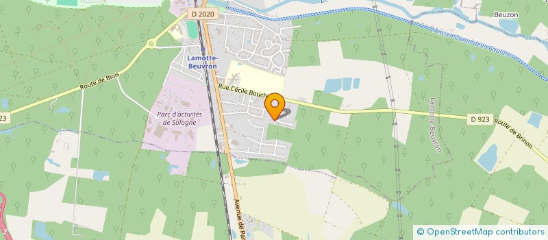 localisation de l'entreprise MADAME PAULINE LAFUGE  LAMOTTE-BEUVRON