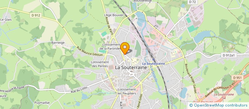 localisation de l'entreprise MADAME PAULINE LAHIANI à LA SOUTERRAINE
