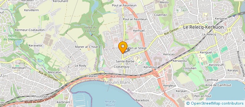 localisation de l'entreprise MADAME PAULINE LAVERGNE  LE RELECQ-KERHUON