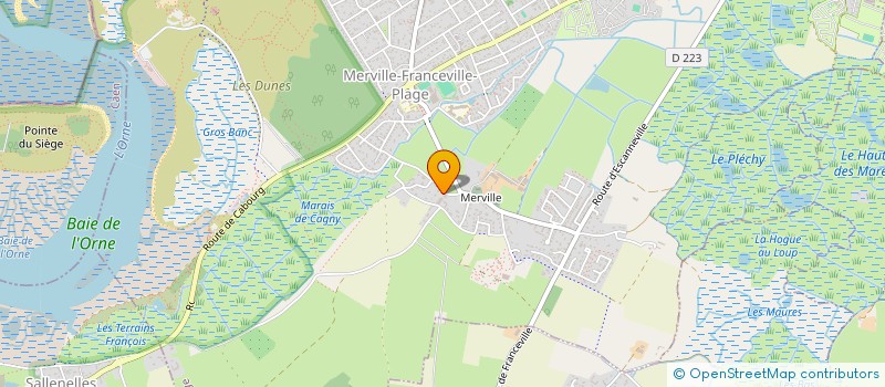 localisation de l'entreprise MADAME PAULINE LE BARON  MERVILLE-FRANCEVILLE-PLAGE