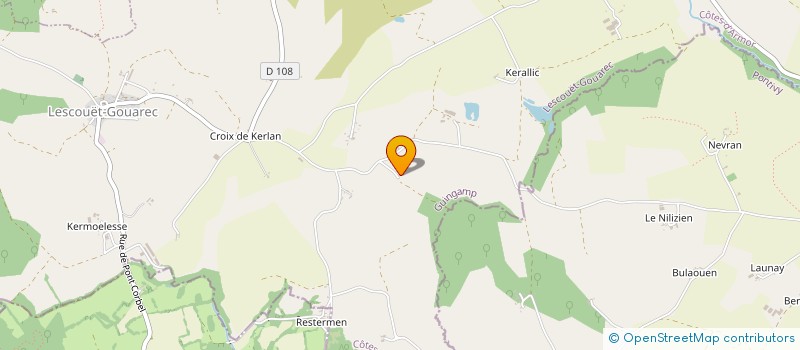 localisation de l'entreprise MADAME PAULINE LE CORRE  LESCOUET-GOUAREC