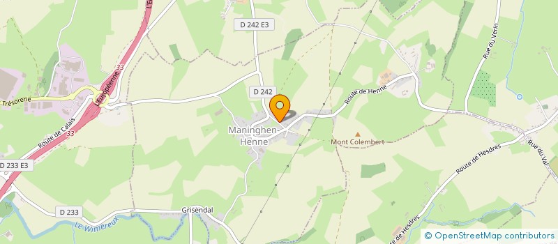 localisation de l'entreprise MADAME PAULINE LEFEVRE  MANINGHEN-HENNE