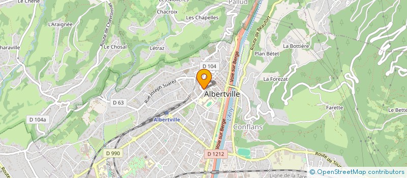 localisation de l'entreprise MADAME PAULINE LEGOUGE  ALBERTVILLE