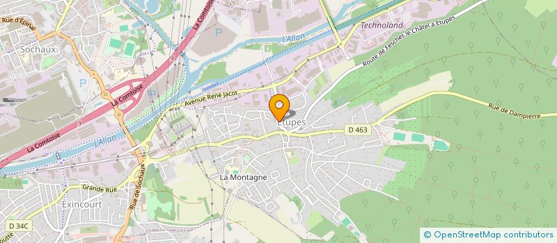 localisation de l'entreprise MADAME PAULINE LETOUBLON  ETUPES