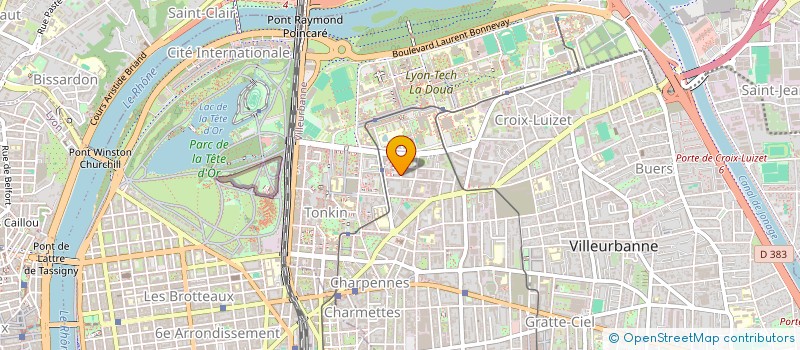 localisation de l'entreprise MADAME PAULINE MADELEINE  VILLEURBANNE