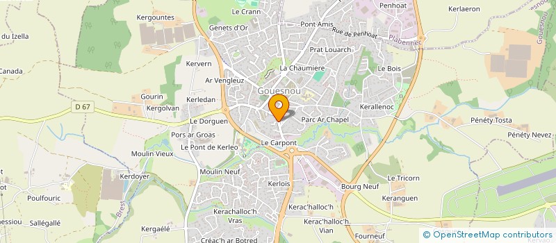 localisation de l'entreprise MADAME PAULINE MALLEJAC  GOUESNOU