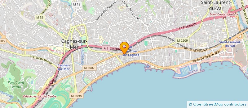 localisation de l'entreprise MADAME PAULINE MANISCALCO à CAGNES-SUR-MER