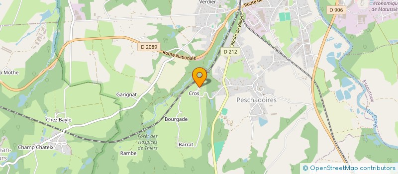 localisation de l'entreprise MADAME PAULINE MARCHADIER  PESCHADOIRES