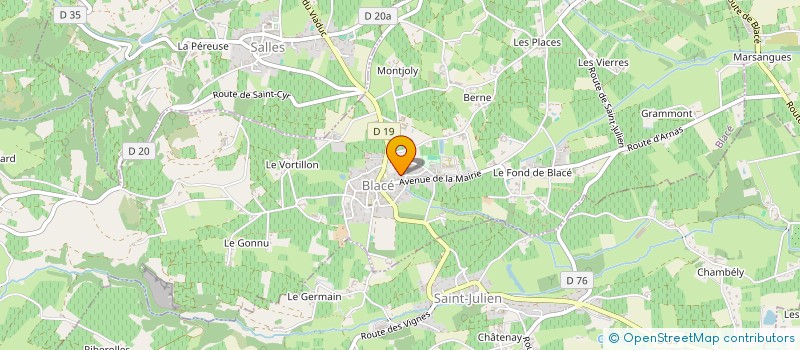 localisation de l'entreprise MADAME PAULINE MERLE  BLACE