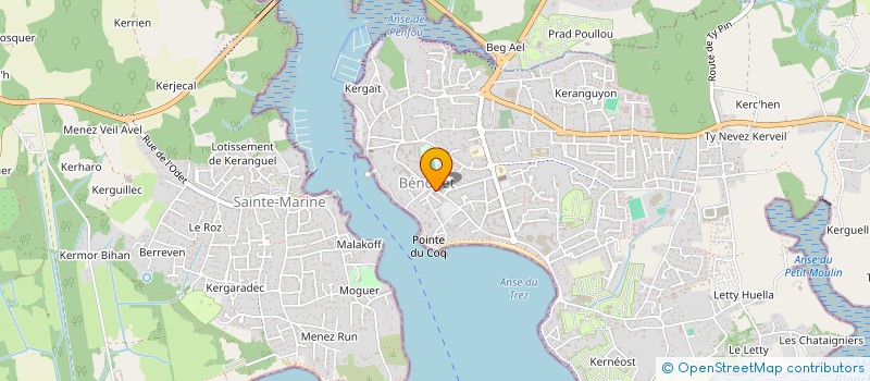 localisation de l'entreprise MADAME PAULINE MERRIEN  BENODET