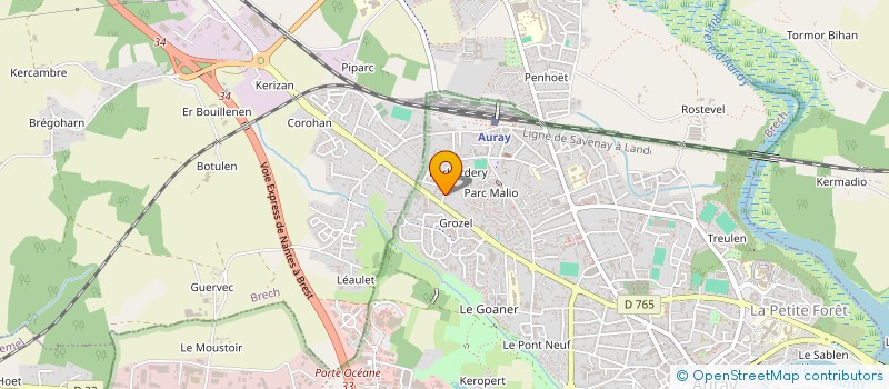 localisation de l'entreprise MADAME PAULINE MONNIER à AURAY