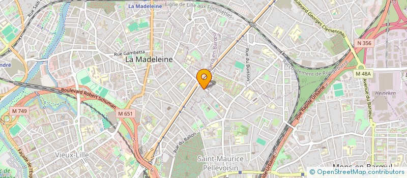 localisation de l'entreprise MADAME PAULINE NOAH à LA MADELEINE