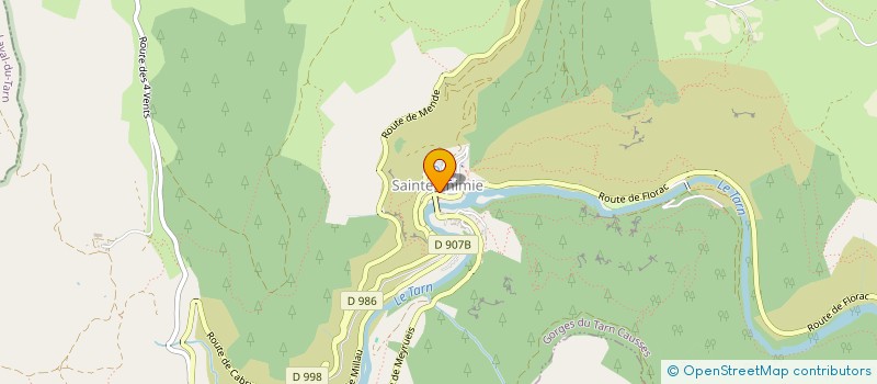 localisation de l'entreprise MADAME PAULINE PAILHON  GORGES DU TARN CAUSSES