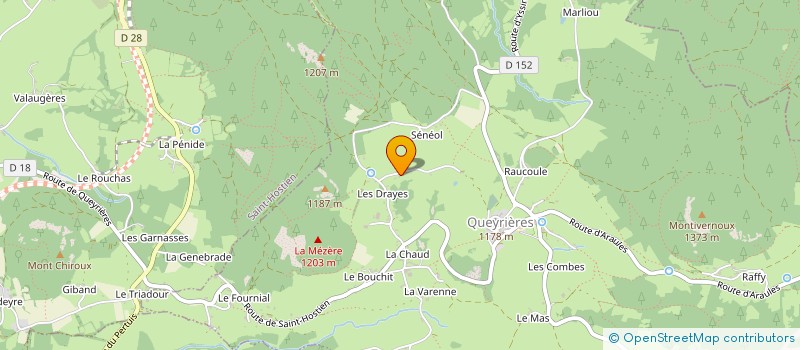 localisation de l'entreprise MADAME PAULINE PEYRAT  QUEYRIERES