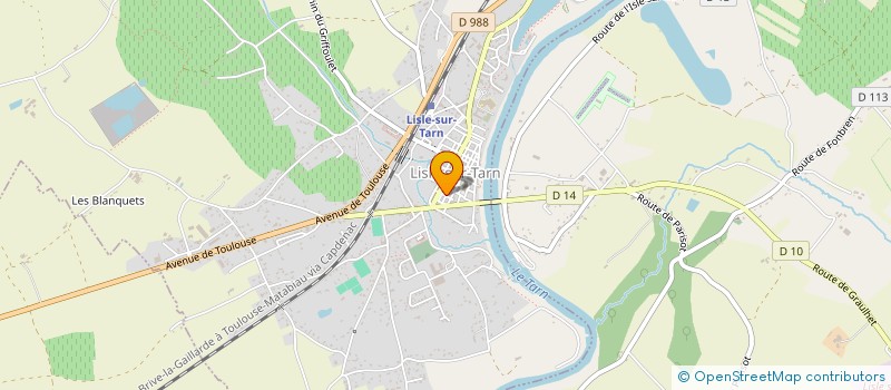 localisation de l'entreprise MADAME PAULINE PRAT à LISLE-SUR-TARN