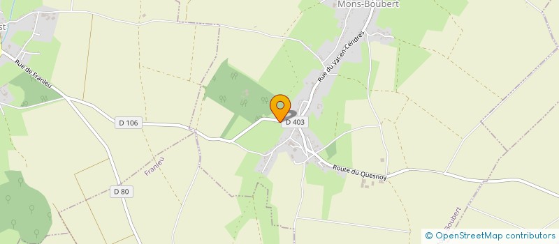 localisation de l'entreprise MADAME PAULINE QUENEVILLE  MONS-BOUBERT