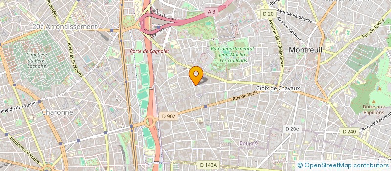 localisation de l'entreprise MADAME PAULINE RICCO à BAGNOLET