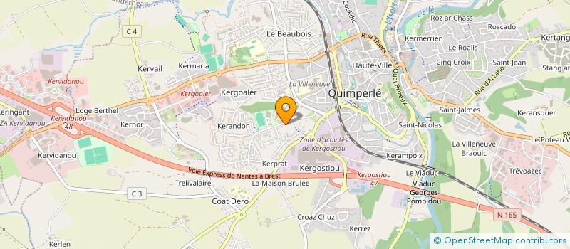 localisation de l'entreprise MADAME PAULINE RIEU  QUIMPERLE