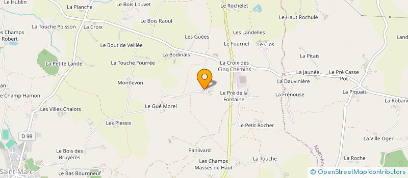 localisation de l'entreprise MADAME PAULINE ROBINARD  SAINT-MARC-LE-BLANC