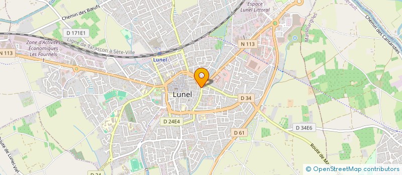 localisation de l'entreprise MADAME PAULINE ROCHE  LUNEL