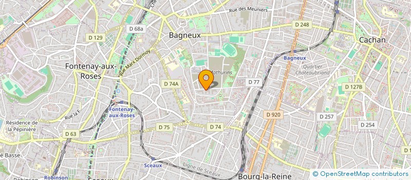 localisation de l'entreprise MADAME PAULINE ROUX à BAGNEUX